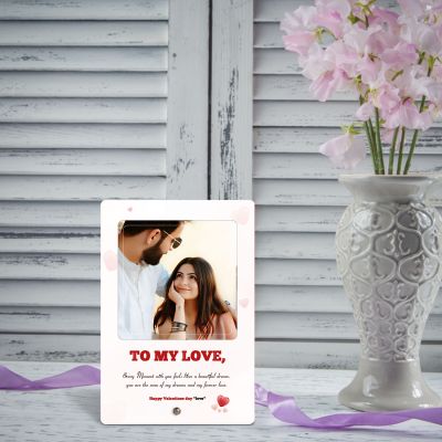 Personalized Valentine's Day Gift For Couples Acrylic Photo Frame, To My Love Theme, Gift For Husband, Wife, Girlfriend, Boyfriend